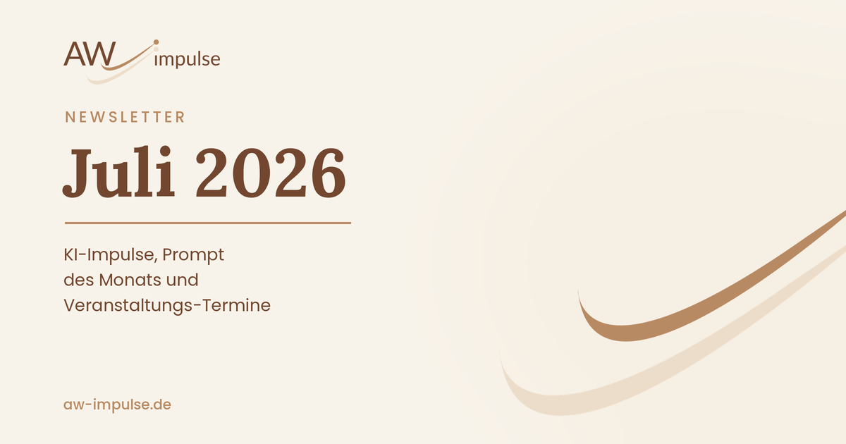 AW Impulse Newsletter Juli 2026